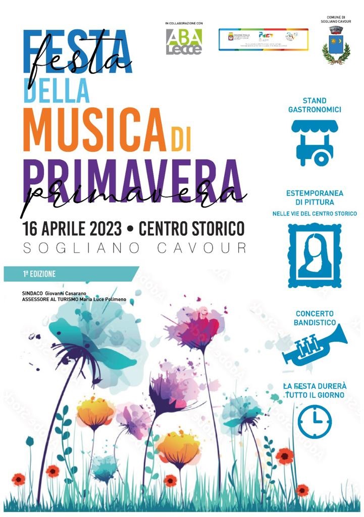 FESTA DELLA MUSICA DI PRIMAVERA, DOMENICA 16 APRILE, PER LE VIE E LE CORTI CENTRO STORICO 