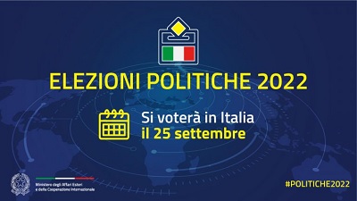 ELEZIONI POLITICHE 2022 - APERTURA STRAORDINARIA DELL'UFFICIO ELETTORALE DAL 18 AL 22 AGOSTO